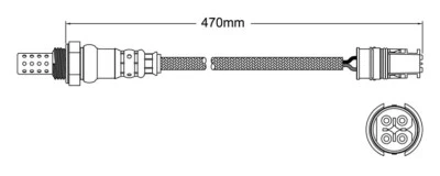 Pre-Cat oxygen sensor for Smart Cabrio A450 3-Cyl 698cc Turbo 44289 - image 1 of 2