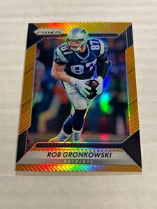2016 PANINI PRIZM ROB GRONKOWSKI 10/299 ORANGE PRIZM PATRIOTS SP G1 - Picture 1 of 2