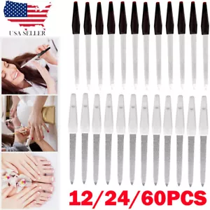 Limas de uñas de metal 12/24/60x 6 pulgadas de acero inoxidable para uñas EE. UU. - Imagen 1 de 24