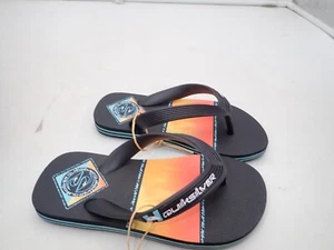 Quiksilver Boy's Molokai Art Flip Flop Youth, Orange/Orange/Black, 10 Little Kid - Picture 1 of 6