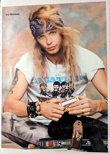 POISON / BRET MICHAELS / 1980'S MAGAZINE FULL PAGE PINUP POSTER CLIPPING (32) - Picture 1 of 3
