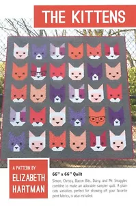 The Kittens - Modello trapuntato 60" x 60" di Elizabeth Hartman - Foto 1 di 2