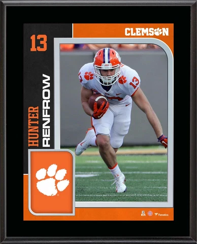 Hunter Renfrow Clemson Tigers 10.5" x 13" Sublimated Player Plaque Cover