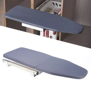 180° Rotation Retractable Ironing Board Closet Folding Pull-Out Stow Away Gray - Picture 1 of 7