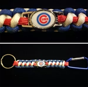 Chicago Cubs Inspired Paracord/Survival Keychain - Picture 1 of 1