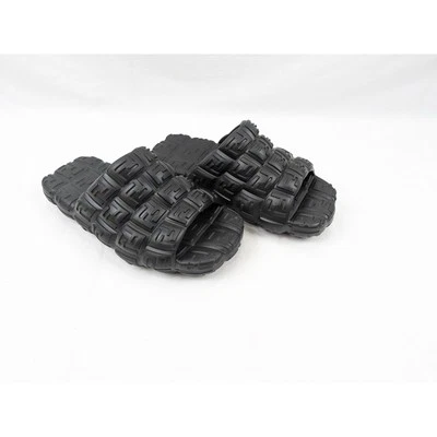 Sandalia Deslizable Fendi Suela de Goma Logo Fendi en Nero BNWB 11 Foto 1 de 4