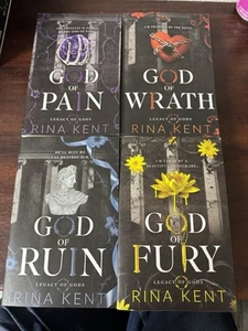 Rina Kent Lot Legacy Of Gods Books God Of Pain God Of Fury God Of Ruin & Wrath - Imagen 1 de 2