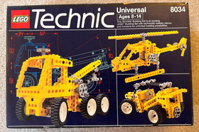 Vintage Lego Universal Technic Set - 8034; 100% Complete w Box & Instructions