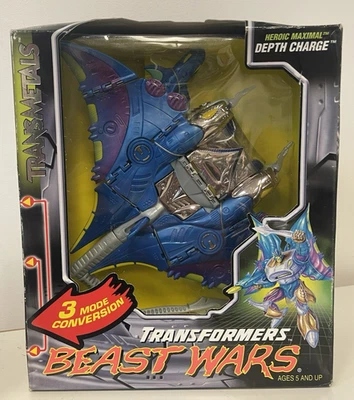 Kenner Transformers TransMetals Beast Wars Depth Charge Figure NIB 1998 - Image 1 of 4