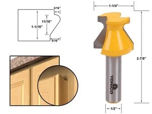 1-1/16" Finger Grip Router Bit - 1/2" Shank - Yonico 13128 - Picture 1 of 1