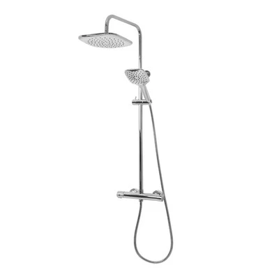 Equipped Shower Column Slot Mix Square Chrome Brass 2 Functions - Image 1 of 4