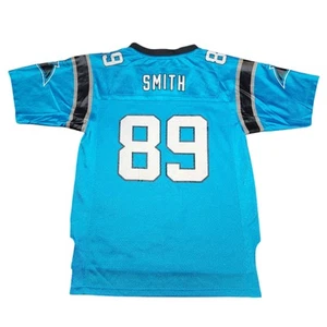 Vintage Reebok NFL Carolina Panthers Steve Smith #89 Blue Jersey YOUTH Large - Picture 1 of 10