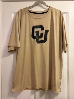 Camiseta Universidad de Colorado Talla 2XL CU Boulder Buffs Dorada y Negra Foto 1 de 4