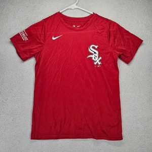 Chicago White Sox Nike T-Shirt Youth XS Red Tee Dri-Fit Heat Transfer Logo - Picture 1 of 6