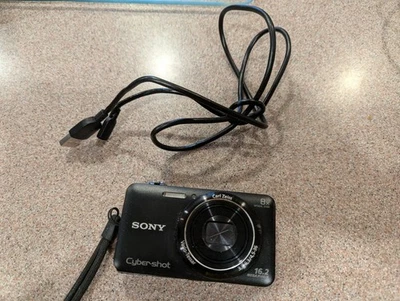 Sony Cyber-shot DSC-WX80 16.2MP Digital Camera - Black - Image 1 of 4