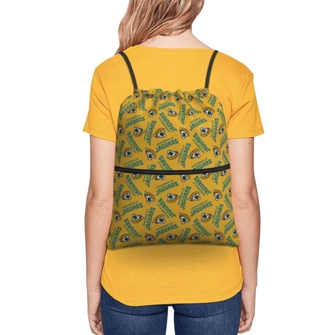 Jacksonville Jaguars Fans Drawstring Zipper Backpack Waterproof Travel Backpack Cover