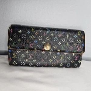 Billetera Lv Louis Vuitton Billetera Larga Arco Iris Monograma Multicolor Cuero Vintage - Imagen 1 de 13