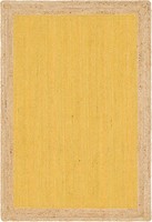 Yellow Natural Fiber Jute Rugs Area Mats Home Living Boho Rag Rug 180 x 270 cm