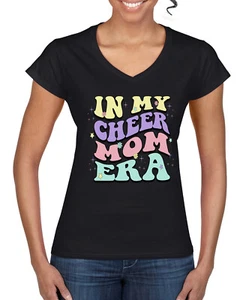Cheer Mom Era Women Standard V-Neck Tee - Picture 1 of 5