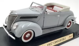 Road Signature 1/18 Scale Diecast 92237 - 1937 Ford V8 Convertible - Grey - Picture 1 of 5