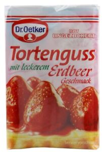 Dr. Oetker Tortengussfäule, Erdbier (rote Erdbeerkuchenglasur) 36g/1,27oz