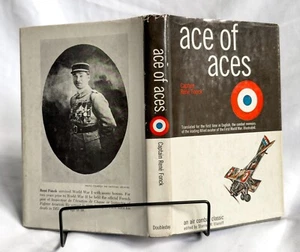 Ace of Aces Captain Rene' Fonck 1967 Doubleday & Co. 1st Ed. Hardcover DJ - Picture 1 of 4