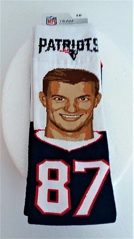 Gronkowski Socks Size L Official NFL Football New England Patriots Gronk Rob New Cover