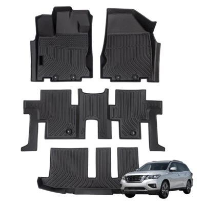 Fit For 2014-2020 Nissan Pathfinder Infiniti QX60 TPE Floor Mats Cargo Liners Foto 1 de 4