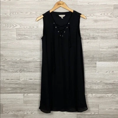 Vestido Krazy Kat Vintage Negro Encaje Frontal Cuello en V Sin Mangas Talla Mediana Foto 1 de 4