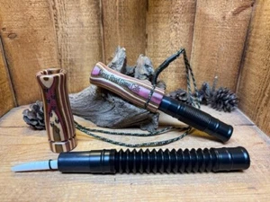 Laminated Cranberry Camo - Hand-crafted Adjustable Deer Tube Grunt Call w/ Hose - Picture 1 of 1