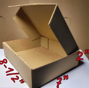 25 Count 8-1/2 X 7” X2” Cardboard Packing Moving Shipping Boxes Corrugated Box - Picture 1 of 4