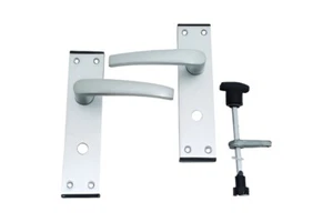 Budget schwarze Endkappe Aluminium Badezimmer Hebel Türgriff - Bild 1 von 1