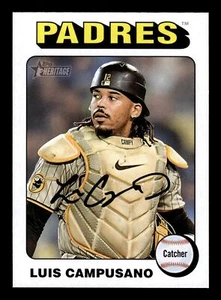 2024 Topps HERITAGE LUIS CAMPUSANO BORDE BLANCO PADRES PARALELOS #67 - Imagen 1 de 2
