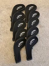 CALLAWAY ZIPPED IRON HEAD COVERS SET OF 10 Colour BLACK NEW