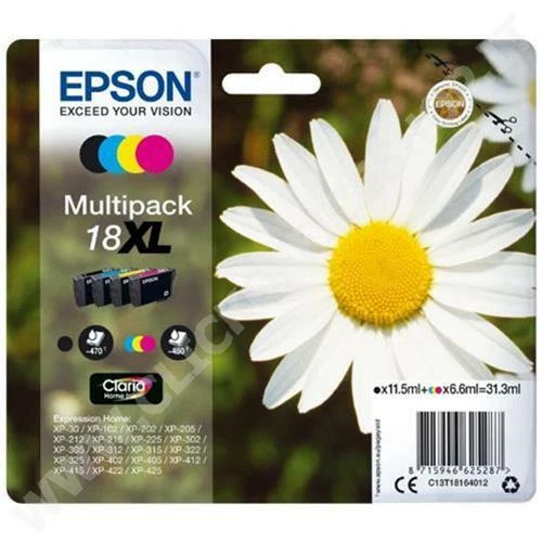 Cartucce ORIGINALI Epson 18XL TUTTI I COLORI  xp 205 215 225 305 315 405 415 425 - Immagine 1 di 1