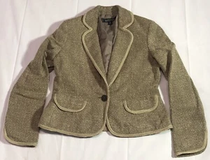 Kasper Blazer Women's 4 Petite Feminine Tailored Preppy Fairycore Bohemian Tan - Picture 1 of 9