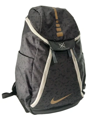 Nike ELITE Sistema de Cremallera Cuádruple Dorado y Negro MOCHILA Baloncesto Gimnasio Bolsa Deportiva LIMPIA Foto 1 de 4