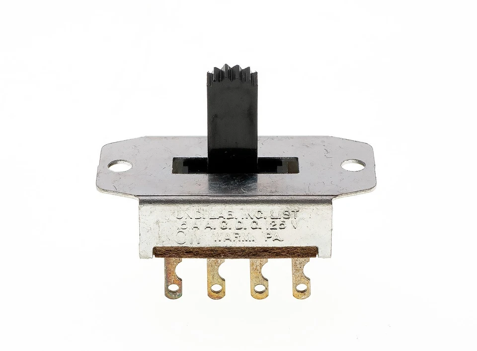 批量 5 件,CW DP/3POS (ON)-ON-(ON) 瞬时滑动开关 .5A 125V 交流电/直流,全新陈货 — 第 1/3 张图片