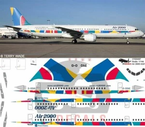 V1 Decals Airbus A321 Air 2000 for 1/144 Revell Model Airplane Kit V1D0497 - Bild 1 von 8