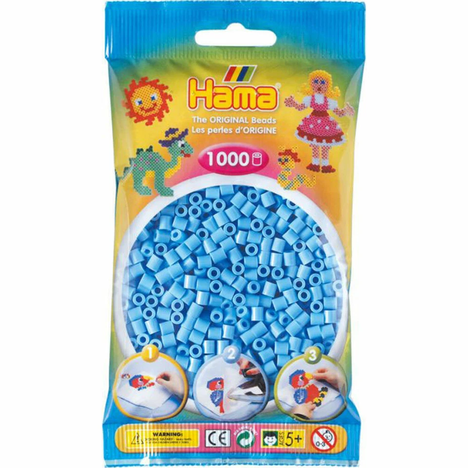 Hama Bügelperlen Midi - Pastell Blau 1000 Perlen - Bild 1 von 1