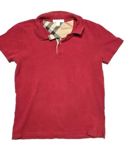 Burberry Red Boys Polo Shirt 12 Years Logo - Picture 1 of 4