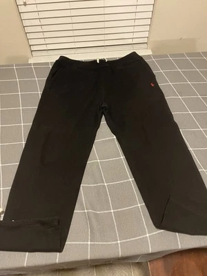 Pantalones deportivos Polo Ralph Lauren para hombre talla 2XL de lana negros con cordón dobladillo abierto Foto 1 de 4