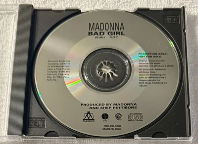 Madonna, Bad Girl, Single, Promo, CD, 1992 - Image 1 of 2