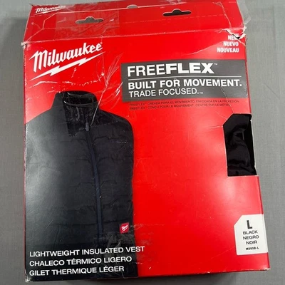 Milwaukee FREEFLEX Lightweight Insulated Vest Black Large NWT-Open Box - Image 1 of 4