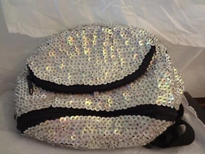 SILVER SEQUIN BELLY BAG - Picture 1 of 5