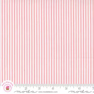 Moda RENEW 55563 11 Pink Strawberry Stripe SWEETWATER Quilt Fabric  - Picture 1 of 5