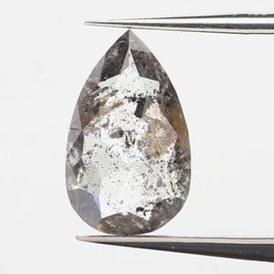 Diamante de pera suelta natural de 0,79 quilates 8,05 mm sal y pimienta pera diamante QL9511 - Imagen 1 de 9