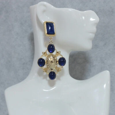 Bohemian Style Vintage Glass Earrings Accessories - Image 1 of 4