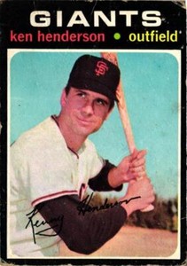 KEN HENDERSON 1971 Topps #155 FREE SHIPPING   B20R3S2P10