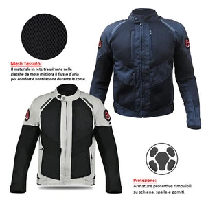 Giacca Giubbino Moto Scooter Con Protezione Estiva Urbano Nero SUPER OFFERTA - Foto 1 di 9